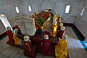 Kakku Pagoda complex. Part of the Buddhist Temple inside the complex. Shan State in Myanmar (Burma). 